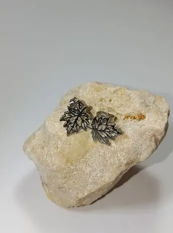 MAMĂ-FIICĂ > CERCEI MAMĂ-FIICĂ - Cercei negri inox hipoatergenic - Ecou de Toamna Argintiu