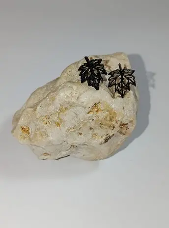 MAMĂ-FIICĂ > CERCEI MAMĂ-FIICĂ - Cercei negri inox hipoatergenic - Ecou de Toamna Negru