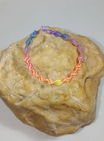 COPII > BRĂȚĂRI PENTRU COPII - Martisor bratara copii din Snur Neon Impletit - Handmade Varianta 10