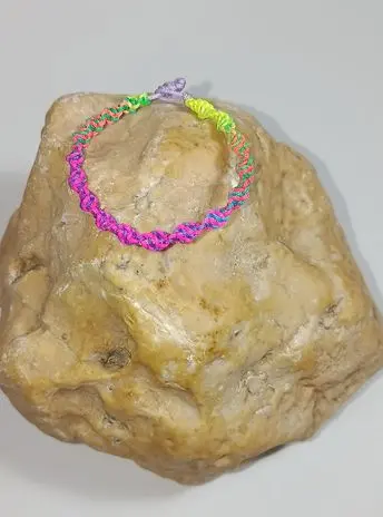 COPII > BRĂȚĂRI PENTRU COPII - Martisor bratara copii din Snur Neon Impletit - Handmade Varianta 2