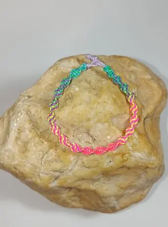 COPII > BRĂȚĂRI PENTRU COPII - Martisor bratara copii din Snur Neon Impletit - Handmade Varianta 3