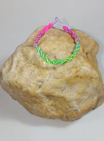 COPII > BRĂȚĂRI PENTRU COPII - Martisor bratara copii din Snur Neon Impletit - Handmade Varianta 4