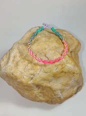 COPII > BRĂȚĂRI PENTRU COPII - Martisor bratara copii din Snur Neon Impletit - Handmade Varianta 5