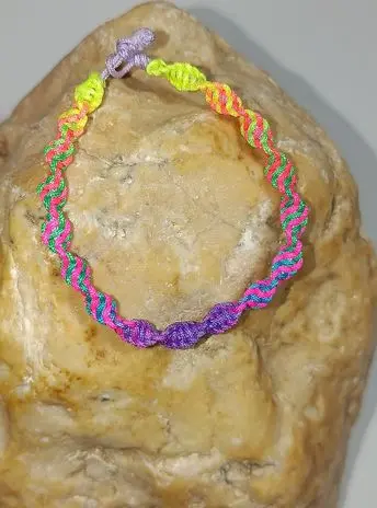 COPII > BRĂȚĂRI PENTRU COPII - Martisor bratara copii din Snur Neon Impletit - Handmade Varianta 6