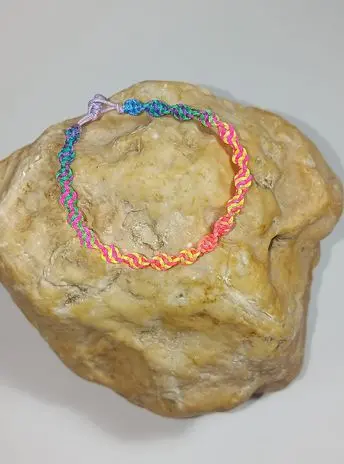 COPII > BRĂȚĂRI PENTRU COPII - Martisor bratara copii din Snur Neon Impletit - Handmade Varianta 8