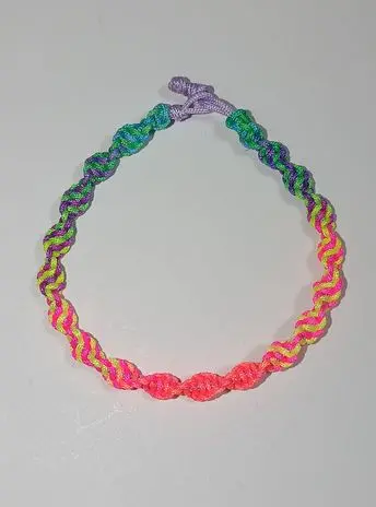 COPII > BRĂȚĂRI PENTRU COPII - Martisor bratara copii din Snur Neon Impletit - Handmade Varianta 9
